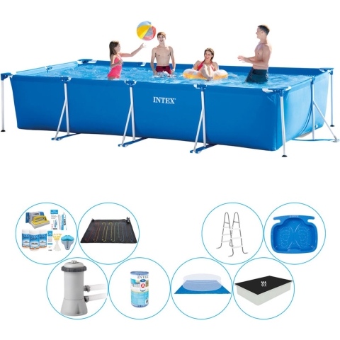 Deluxe Zwembad Set -  Frame Pool Rechthoekig 450x220x84 cm