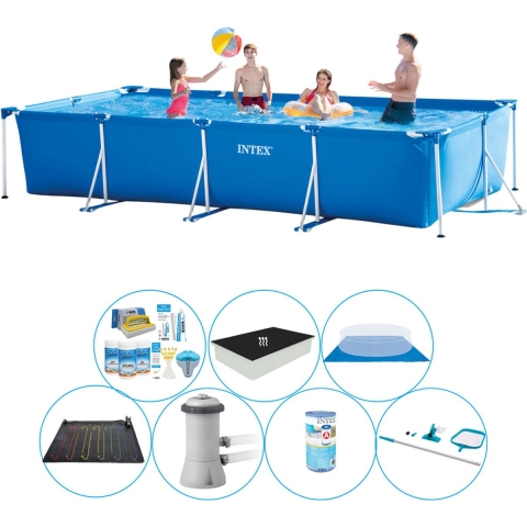 Alles in 1 Zwembad Set -  Frame Pool Rechthoekig 450x220x84 cm