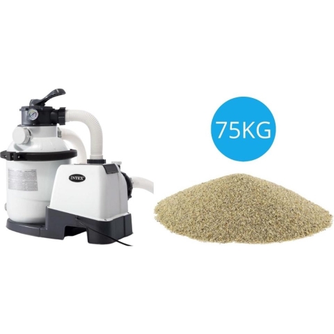 Intex - Zandfilterpomp 5700 L/u & Filterzand 75 kg