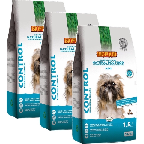 Biofood Control Small Breed - Hondenvoer - 3 x Kip Rund Erwt 1.5 kg