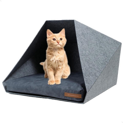 Rexproduct Kattenhuizen – Kattenmand inbegrepen - Kattenhok - Kattenmand voor binnen – Kattenhuis – Gerecycled PETflessen - PETPocket