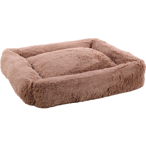 Flamingo Krems - Mand Honden - Mand Krems Rechthoekig + Rits Taupe 100x80x22cm - 1st