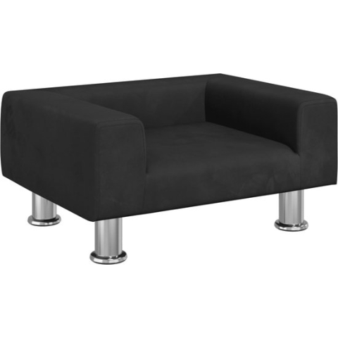 vidaXL-Hondenmand-50x40x26,5-cm-fluweel-zwart
