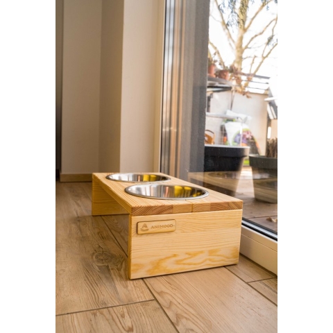 Animood Medium Standaard voor hondenkommen - Gloria - Naturel