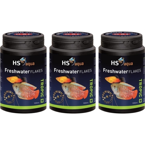 HS Aqua Freshwater Flakes Tropisch Vlokvoer 400 ml 3 stuks (Voordeelset)