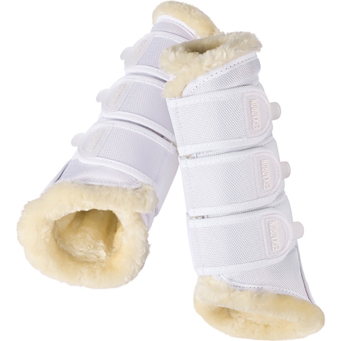 Eskadron Beenbeschermers Classic Sports Faux Fur Wit - m