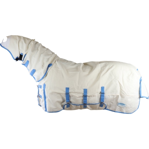 Weatherbeeta Eczeemdeken Comfitec Sweet Itch Combo - Wit-blauw - 155 Cm