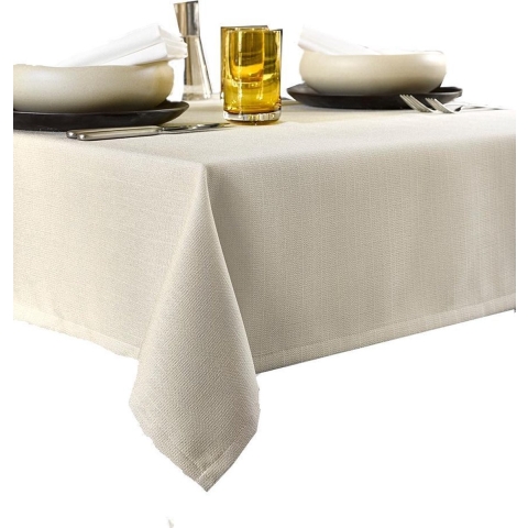 De Witte Lietaer Tafellaken Rond, Gibson Beige - Ø 210 cm - 100% Polyester