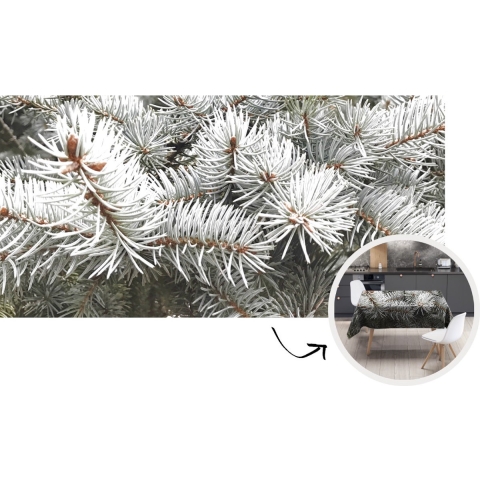 Tafelkleed - Tafellaken - 300x150 cm - Takken - Naaldboom - Winter - Binnen en Buiten