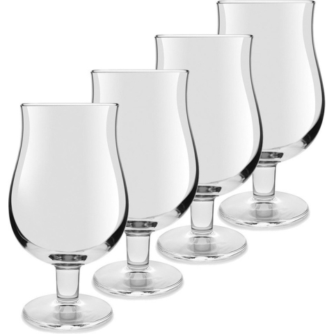 18x speciaal bierglazen/tulpglazen transparant 400 ml Mainz