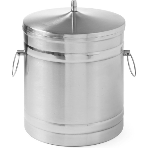 BarUp IJsemmer met Deksel -  5 Liter - Professionele IJsemmer Dubbelwandig RVS - Ø20x(H)23cm