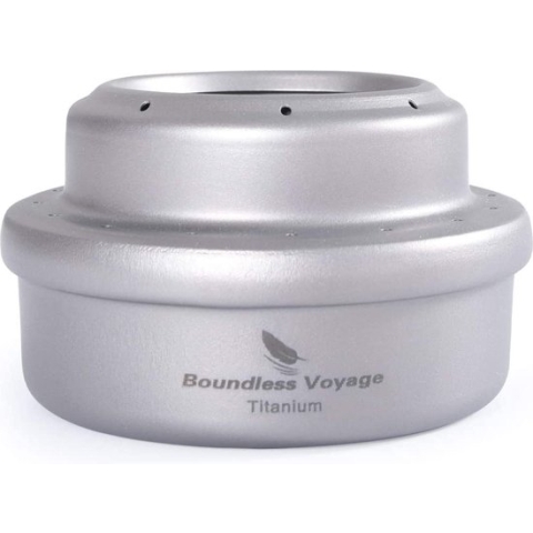 Boundless Voyage - Titanium - Spiritus Alcohol - kooktoestel Camping - Mini Spiritus Kooktoestel - Alcoholbrander - Geschikt voor Picknick Wandelen - Kamperen & Wandelen - Kampkeuken - Kookgerei