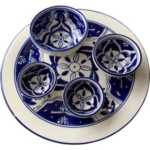 Tapas Party set 5 delig Blue Fond | TP.PY.BLF | Dishes & Deco