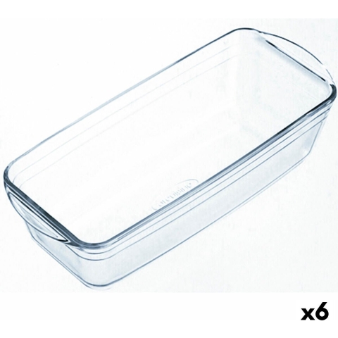 Oven Mould Ô Cuisine Rechthoekig 29 x 12 x 8 cm Transparant (6 Stuks)