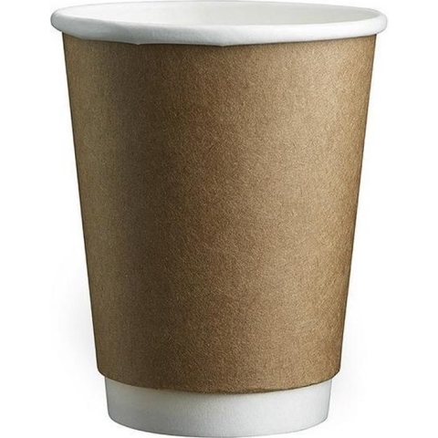 Koffiebekers Dubbelwandig Kraft 300cc/12oz - 500 st/ds