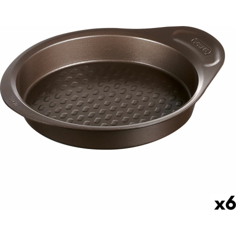 Oven Mould Pyrex Asimetria Cirkelvormig Zwart Ø 26 cm (6 Stuks)
