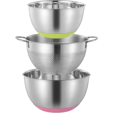 Roestvrij Staal Mengkommen / mengkom met luchtdichte deksels Set - Voedsel Opslag