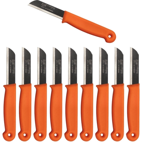 Solingen Schilmesje - RVS Glad - 16 cm met "Blade Cover" - Oranje - 500 Stuks