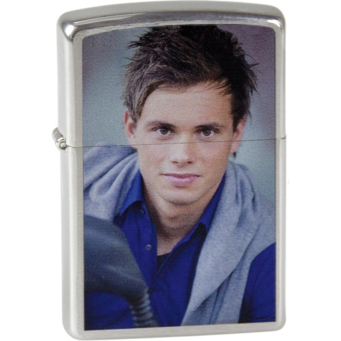 Zippo aansteker chrome brushed, met kleurenfoto !