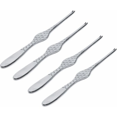 Alessi Kreeftenvork Colombina Fish - 4 Stuks