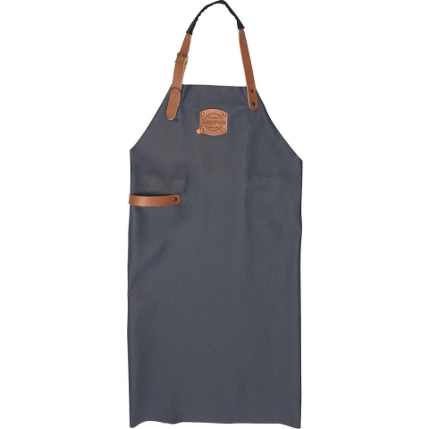 Xapron - Bovine Schort met Schouderbanden Large Leer - Leer - Bruin