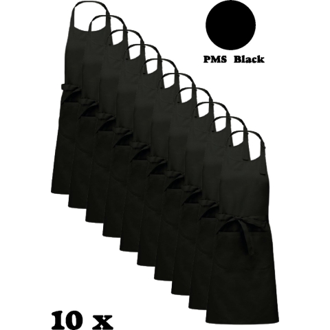 Awesome-Gifts - Horeca schort - Keukenschort - Kookschort - Barbecueschort - onbedrukt - 76 x 90 cm - per 10 stuks - Black
