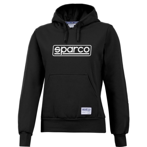 Sparco FRAME Hoodie - Comfortabele en Stijlvolle Hoodie voor Dames - M - Zwart