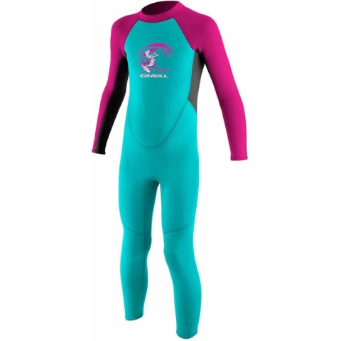 O'Neill Peuter Reactor 2mm Rug Ritssluiting Wetsuit - Aqua /