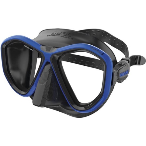 Seacsub Symbol Black Gezichtsmasker Blauw
