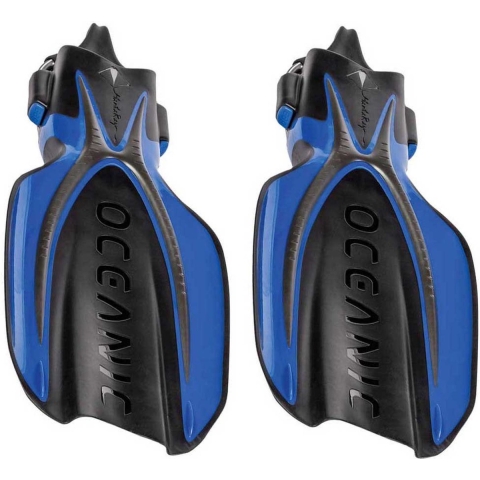 Oceanic Manta Ray Vinnen Blauw /Zwart - maat SM