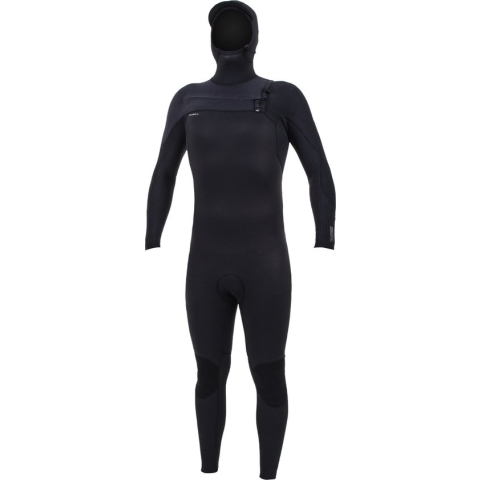 ONeill ONeill ONeill Hyperfreak 5/4+ Chest Zip w/Hood Zwart - Wetsuit Heren