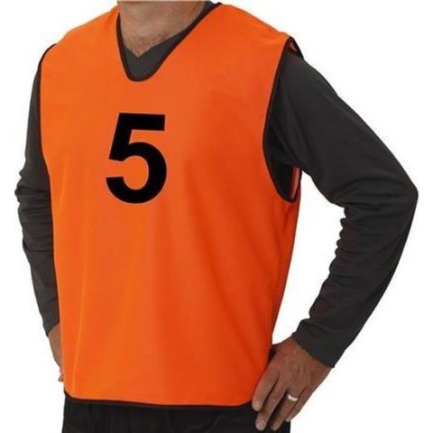 Set Overgooiers met Nummers Oranje Maat L