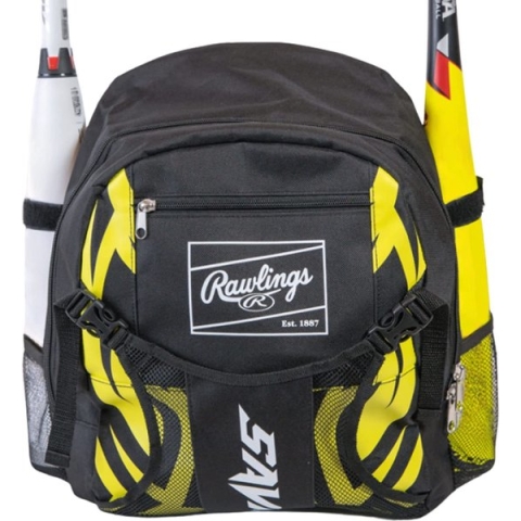 Rawlings GBTBBK Savage Youth Baseball Bac Color Optic Yellow