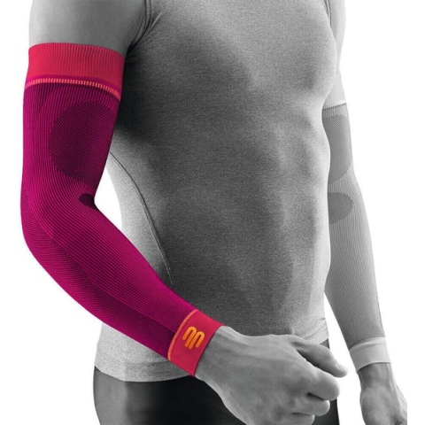Bauerfeind Sport Compressie Arm Sleeve - Roze - Korte Sleeve - Per paar