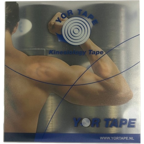 YorTape - Kinesiology tape - zwart - 5cm x 5m - voordeelverpakking - 6 pack