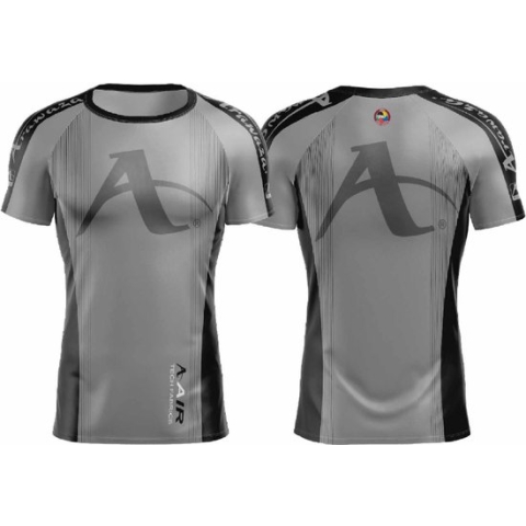 T-shirt Arawaza | dry-fit | grijs-zwart (Maat: L)