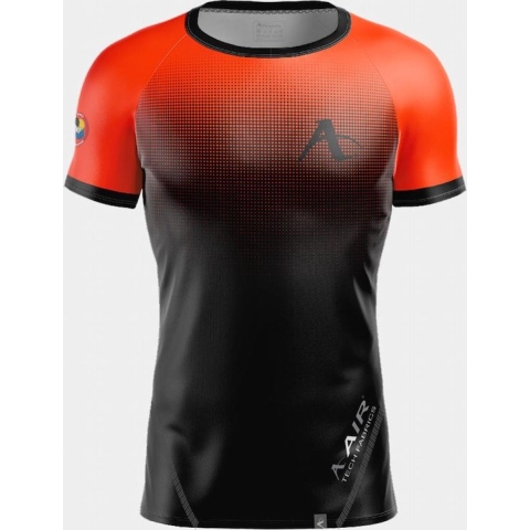 T-shirt Arawaza | dry-fit | zwart-oranje (Maat: XXL)