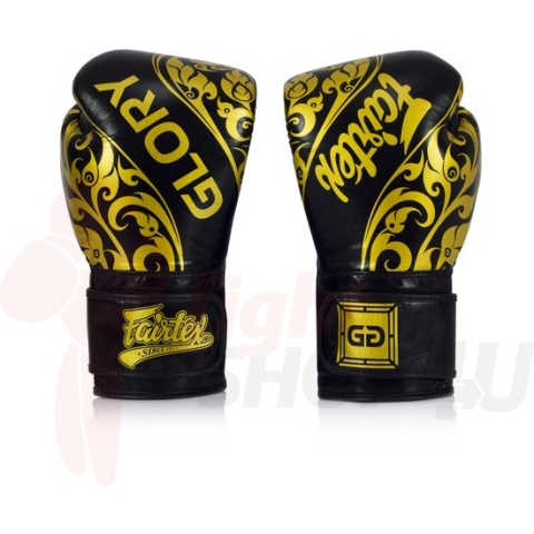 Fairtex (kick)bokshandschoenen Glory Limited Edition Zwart 2.0 14oz