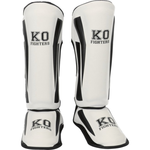 KO Fighters - Scheenbeschermers - Kickboksen - Vechtsport - Wit - L