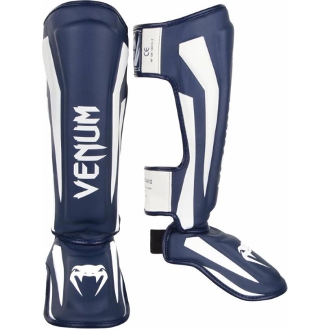 Venum Kickboks Scheenbeschermers Navy Blauw Wit Kies uw maat: L