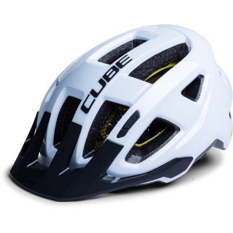 CUBE Fietshelm Fleet - Allround-helm - MIPS - 15 Ventilatiegaten - SNAP 360 fit-systeem - X-Lock-montagesysteem - Verstelbaar - 57-62 cm - L - Wit