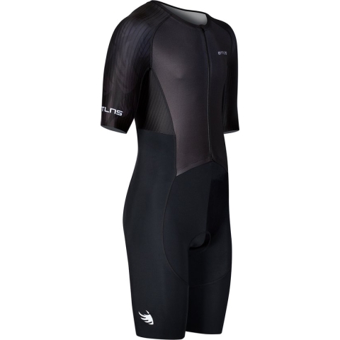 BTTLNS trisuit - triathlon pak - PRO Aero trisuit - trisuit korte mouw heren - langeafstand triathlon - Nemean 1.0 - zwart - M