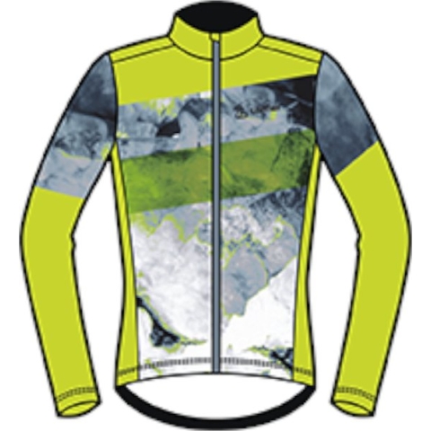 Loeffler wielrenshirt lange mouwen M Bike L/S Jersey Floes - Groen - 56