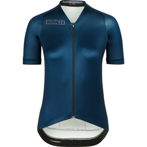 BIORACER Fietsshirt Dames - Fietskledij Metalix Icon - Wielrennen - Blauw XS