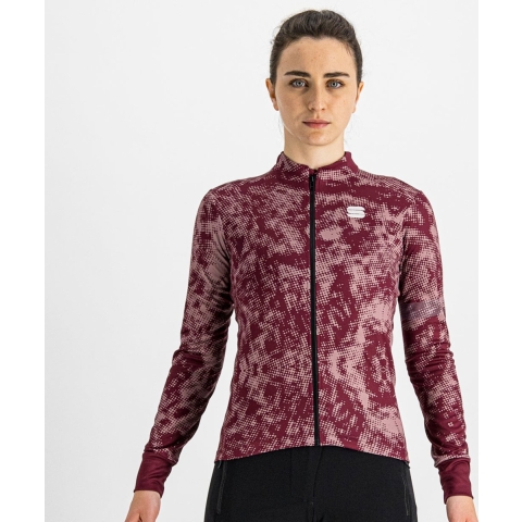 Sportful ESCAPE SUPERGIARA THERMAL Fietsshirt Dames Red Wine Mauve - Vrouwen - maat L