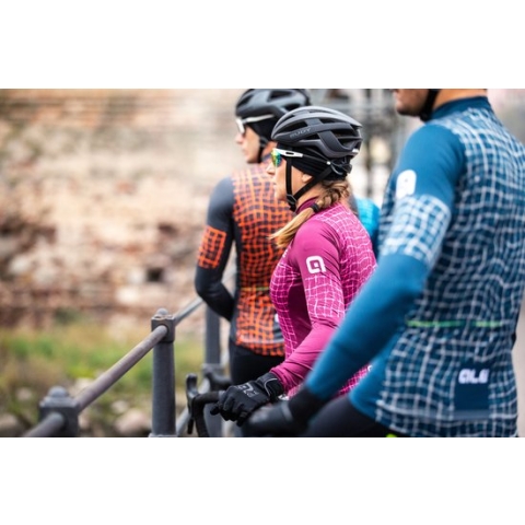 Ale Dames Fietsshirt Lange Mouwen Solid Wall - Blauw - S - Valt klein