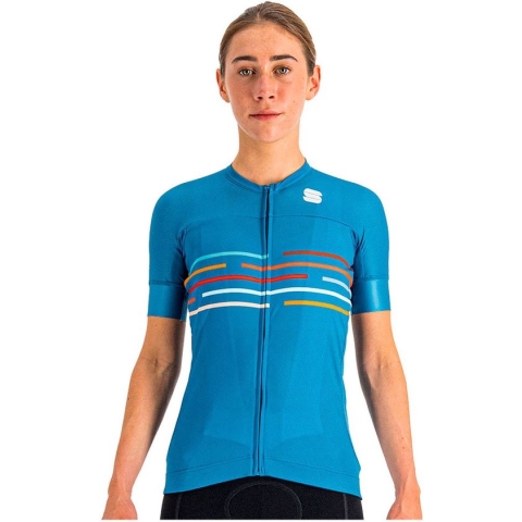 Sportful VELODROME Fietsshirt Korte Mouwen Dames Berry Blue - Vrouwen - maat M