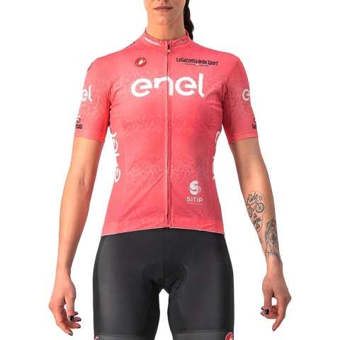Castelli Giro Italia 2022 Competizione Korte Mouwen Fietsshirt Rood L Vrouw