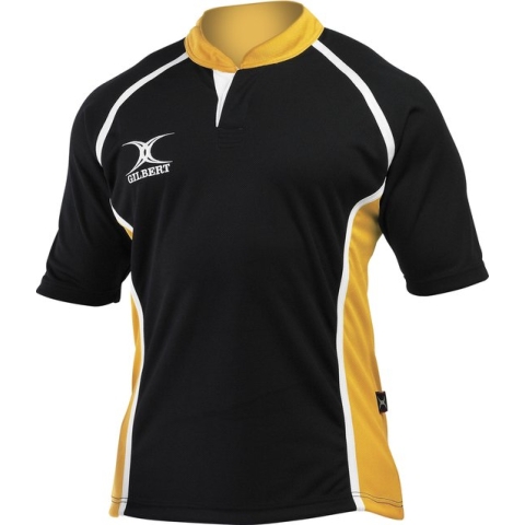 Gilbert Xact Two Tone Shirt Snr Black / Amber - 2 Extra Large