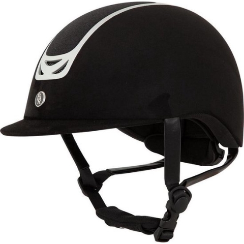 Rijhelm Volta microfiber m/ glittertop Zwart/Zilver - 58-60